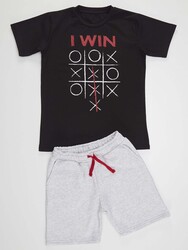 I Win Boy T-shirt&Shorts Set - Thumbnail