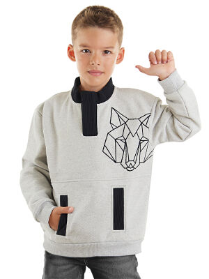 Wolf Boy Grey Sweatshirt - 1