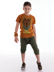 Wolf Camp Boy T-shirt&Baggy Set - 1