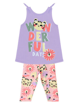 Wonderful Cat Girl T-shirt&Leggings Set - 3