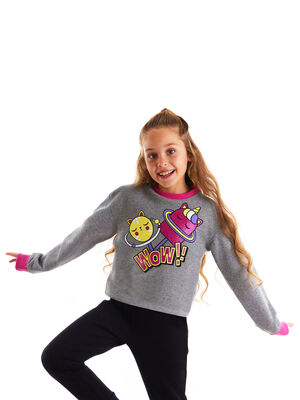 Wow Kız Sweatshirt - 1