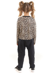 Wow Leopar Kız Çocuk T-shirt Pantolon Takım - 2