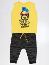 XO Boy T-shirt&Capri Pants Set - 3