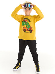 Yarışçı Timsah Erkek Çocuk T-shirt Pantolon Takım - Thumbnail
