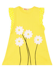 Yellow Daisy Girl Dress - 3