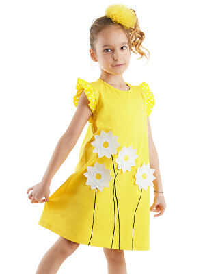 Yellow Daisy Girl Dress - 1