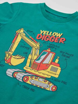 Yellow Digger Erkek Çocuk T-shirt Kapri Şort Takım - 5