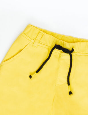 Yellow Gabardine Boy Shorts - 5