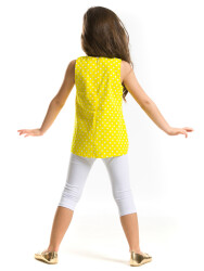 Yellow Sleepy Cat Tunic Set - 2