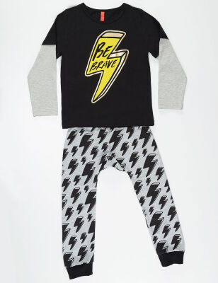 Yellow Thunder Boy Pants Set - 3