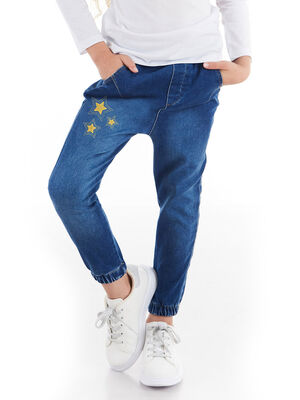 Yıldızlı Kız Çocuk Jeans - 1