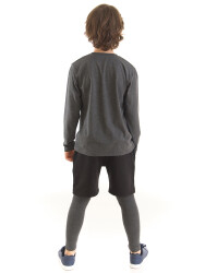 Yo Boy T-shirt Shorts Over Leggings Set - 2