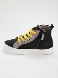 Kurukafa Erkek Çocuk Siyah Sneakers Spor Ayakkabı - Thumbnail