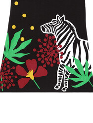 Zebra Cotton Jersey Girl Dress - Thumbnail