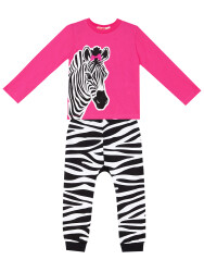 Zebra Fashion Kız Çocuk Kışlık T-shirt Pantolon Takım - 3