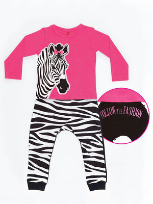 Zebra Fashion Kız Çocuk T-shirt Pantolon Takım