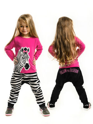 Zebra Fashion Kız Çocuk T-shirt Pantolon Takım