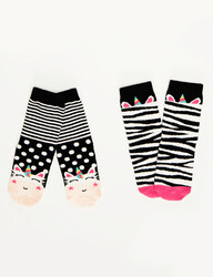 Zebra Girl 2-Pack Socks Set - Thumbnail