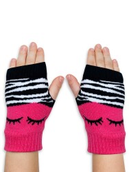 Zebra Girl Knit Glove - 1