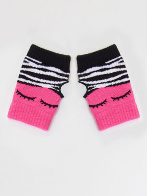 Zebra Girl Knit Glove - 2