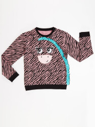 Zebra Kız Çocuk Sweatshirt - 3