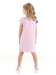 Zebra Ruffled Girl Pink Dress - 2