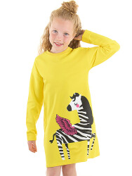 Zebra Wings Yellow Girl Dress - 1