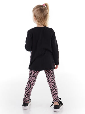 Zıpır Zebra Kız Çocuk Tunik Tayt Takım