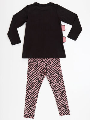 Zıpır Zebra Kız Çocuk Tunik Tayt Takım